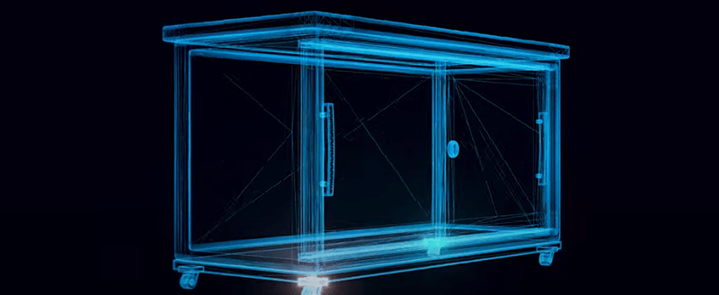 rendering of a kitchen island